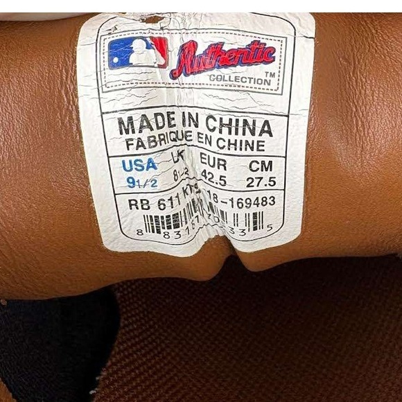 Reebok New York Yankees MLB Collaboration Low Top Sneakers Brown Cream Men's 9.5 - Picture 12 of 12